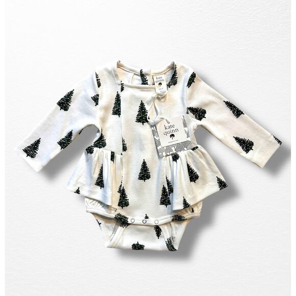NWT Organic Pine Trees Long Sleeved Ballerina Bubble, 3-6 Months - Picture 2 of 6